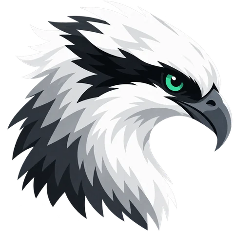 Osprey, the house gambler, drawn in green